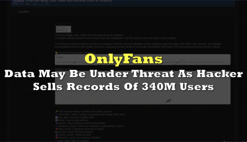 Massive OnlyFans Data Sale Raises Eyebrows, Sparks Cybersecurity Fears