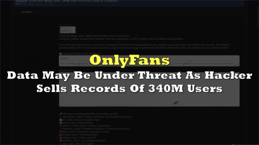 Massive OnlyFans Data Sale Raises Eyebrows, Sparks Cybersecurity Fears