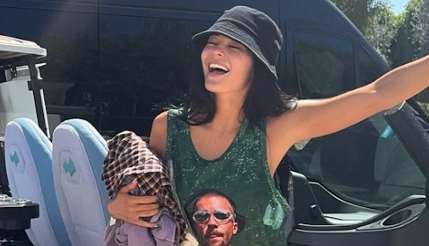 Kylie Jenner Steals the Show at Coachella in Justin Bieber Merch