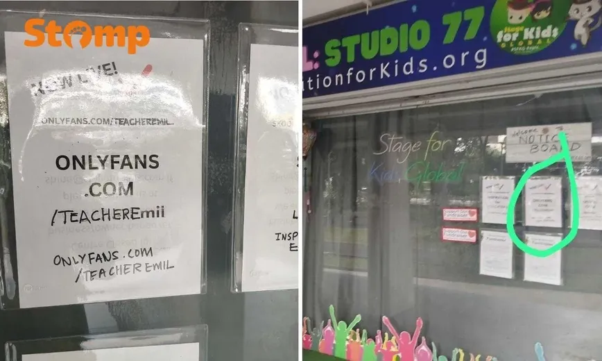 OnlyFans Flyer Shocks Parents Outside Tiong Bahru Learning Centre