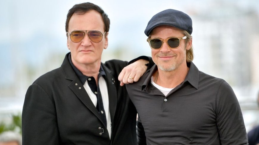 Quentin Tarantino With Brad Pitt On Set
