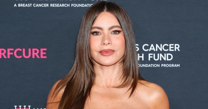 Sofia Vergara Stuns in Strapless See-Through Red Gown at AGT